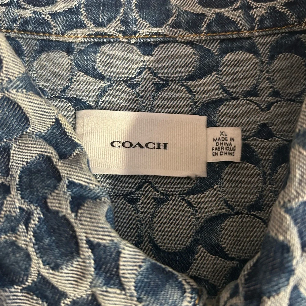 Blue Patterned Denim Jacket - Picture 2 of 8